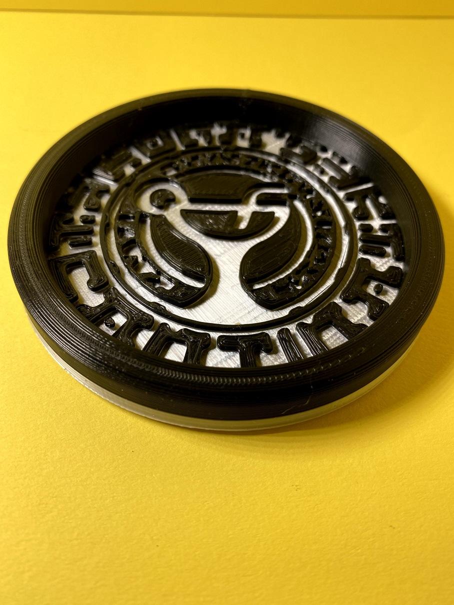 Oga's Cantina 3D Printed Coaster Star Wars Land w Cork Bottom - Two Tone or Solid Color - Optional 4 Coaster Holder - Image 3